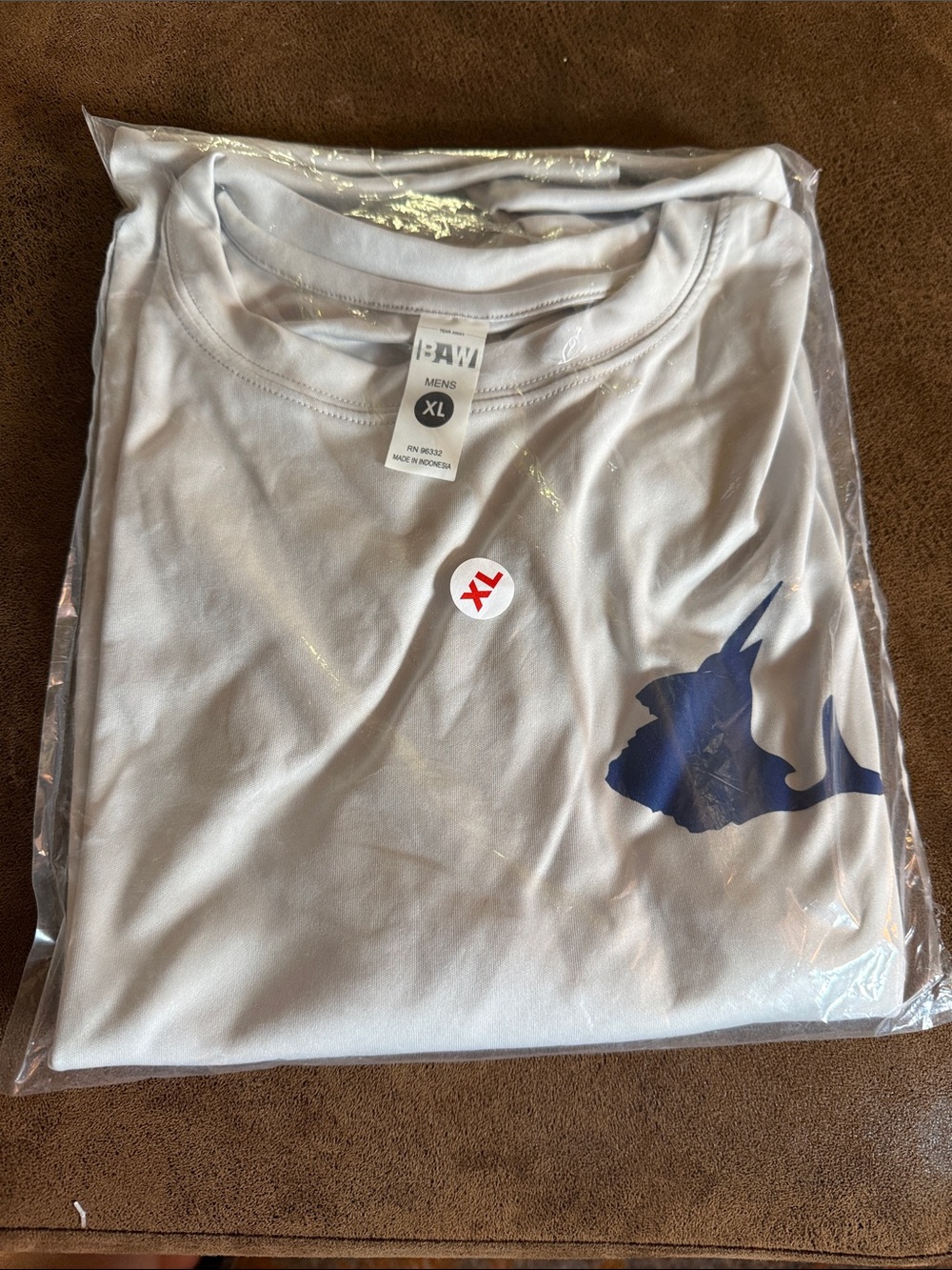 Men's gray White Graphic Long Sleeve Sun Shirt - XL